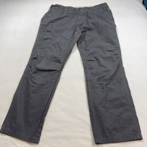Quechua Mens Hiking Cargo Pants Gray Articulated Knee Outdoor Size 39x31 1613523